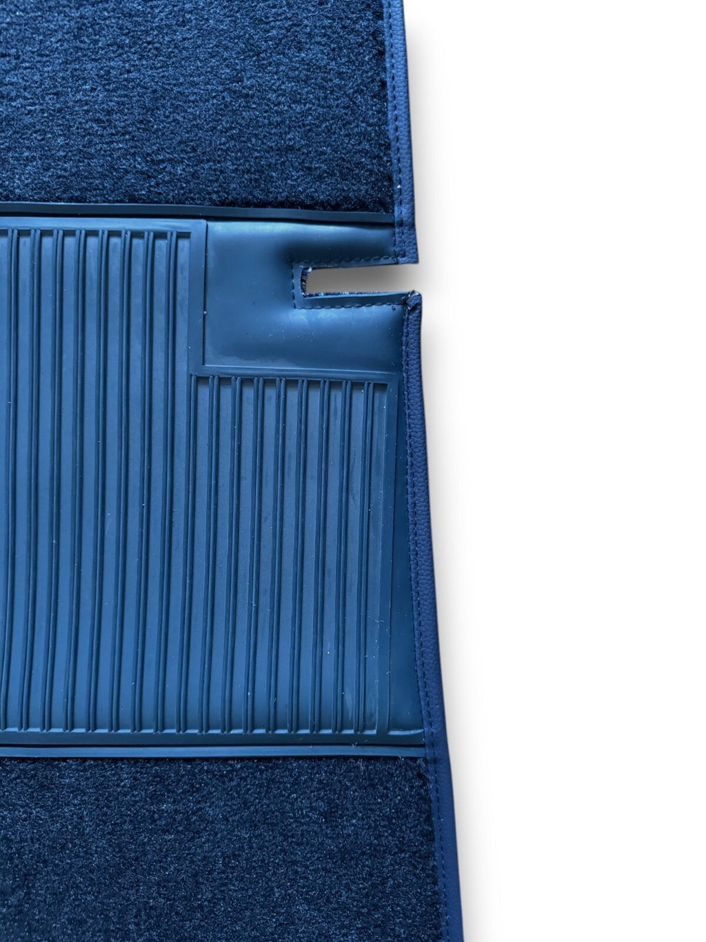 Teppichsatz Teppich für Mercedes SL107 R107/W107 Gummi Absatzschoner Blau RHD.