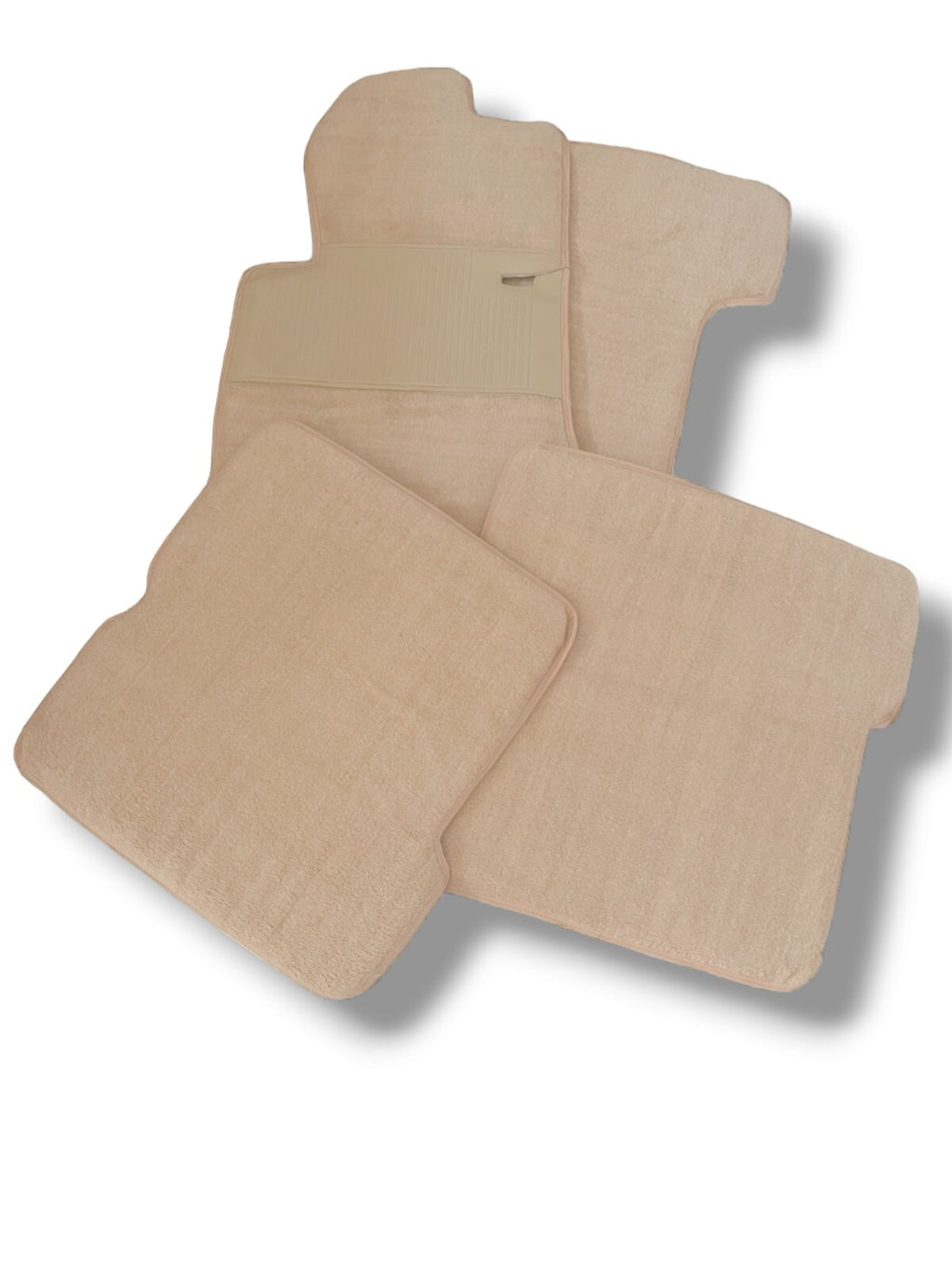 Teppichsatz Teppich für Mercedes SL107 R107/W107 Gummi Absatzschoner Beige