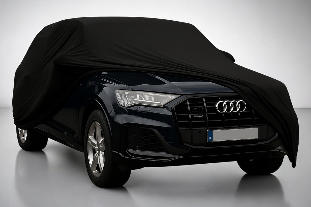 Ganzgarage Indoor Stretch Cover Carcover für Audi Q7 Schwarz
