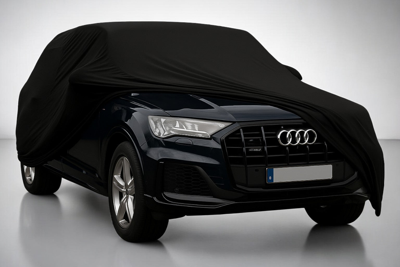 Ganzgarage Indoor Stretch Cover Carcover für Audi Q7 Schwarz