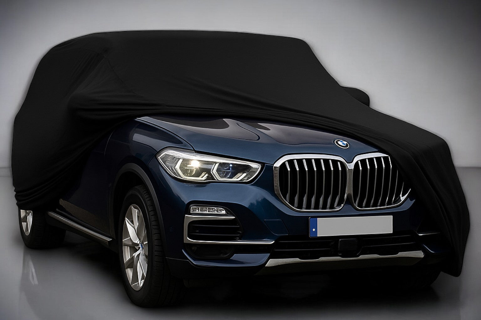 Ganzgarage Indoor Stretch Cover Carcover für BMW X5 Schwarz