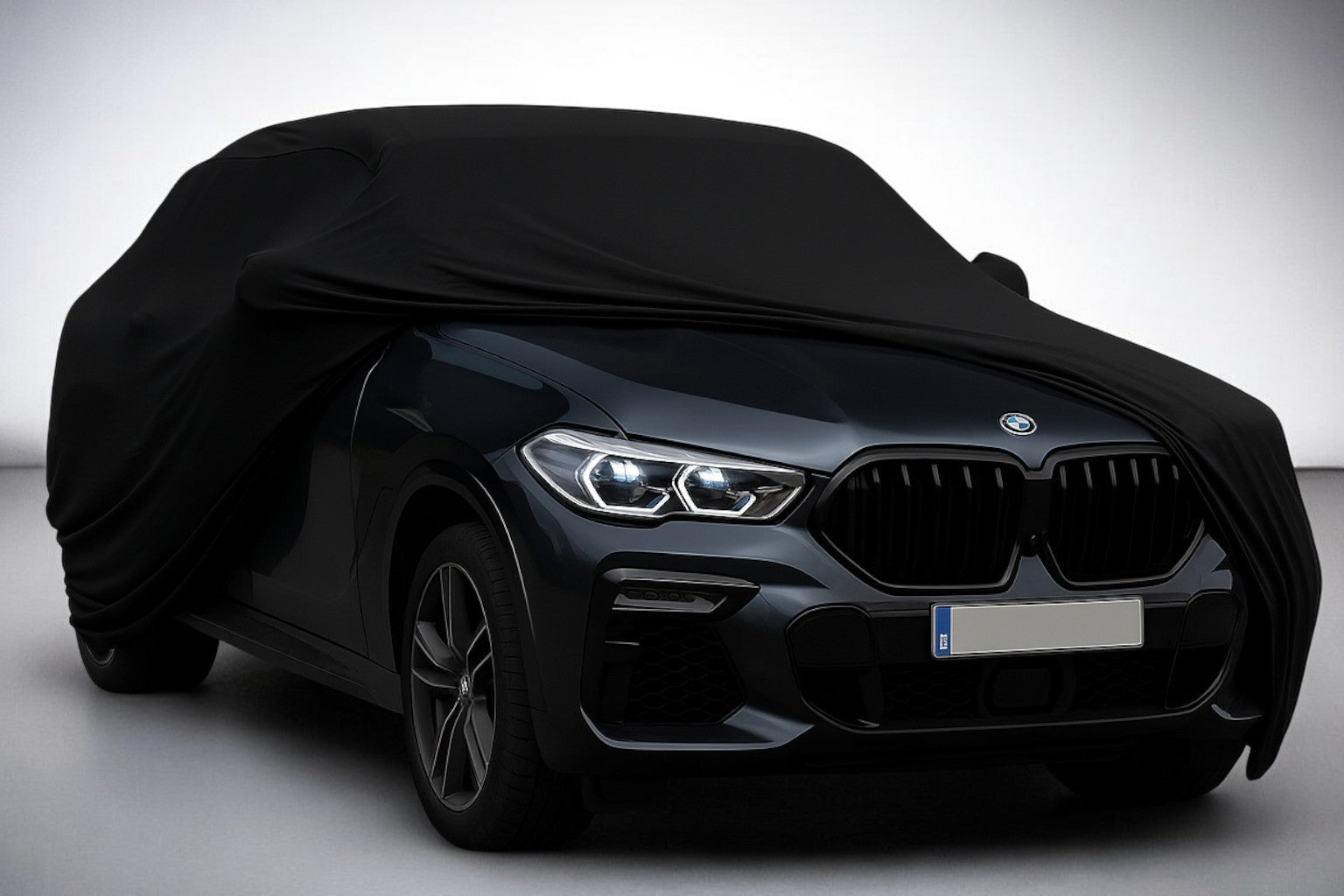Ganzgarage Indoor Stretch Cover Carcover für BMW X6 M Schwarz