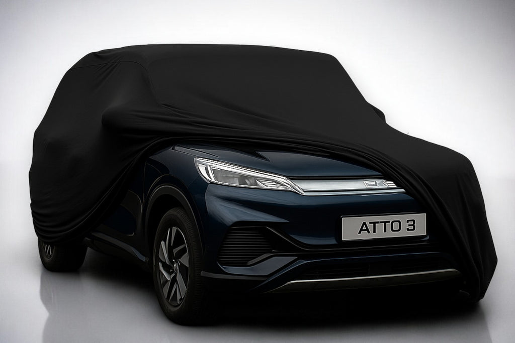 Ganzgarage Indoor Stretch Cover Carcover für BYD Tang Schwarz