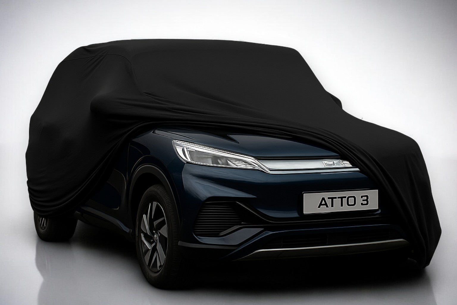 Ganzgarage Indoor Stretch Cover Carcover für BYD Tang Schwarz