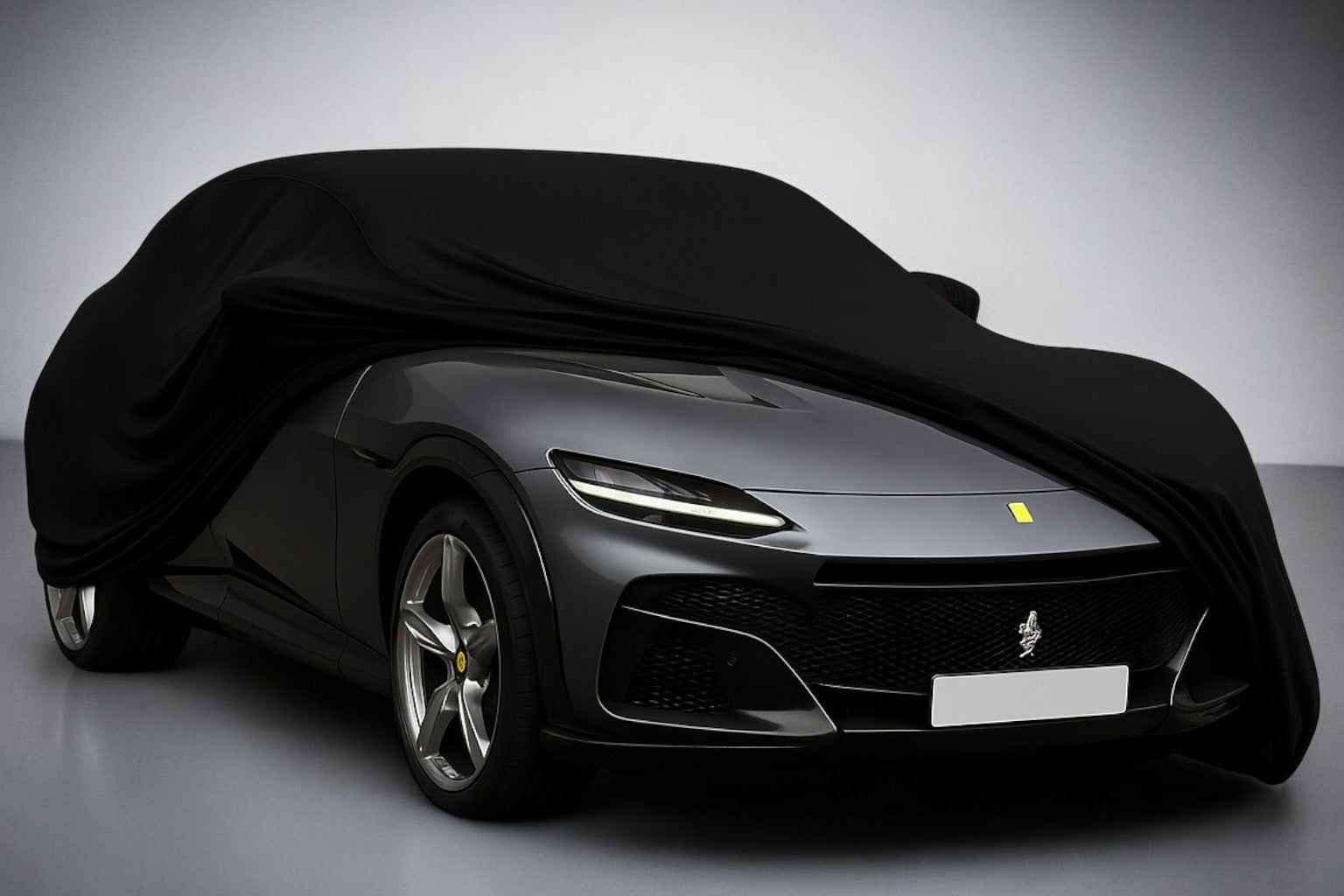 Ganzgarage Indoor Stretch Cover Carcover für Ferrari Purosangue Schwarz