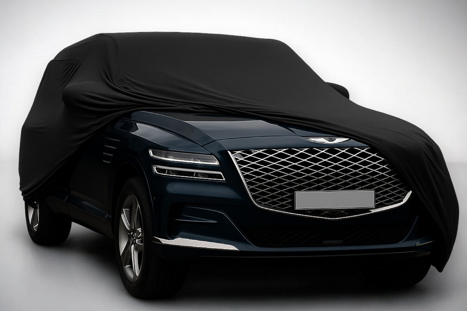 Ganzgarage Indoor Stretch Cover Carcover für Genesis GV80 Schwarz