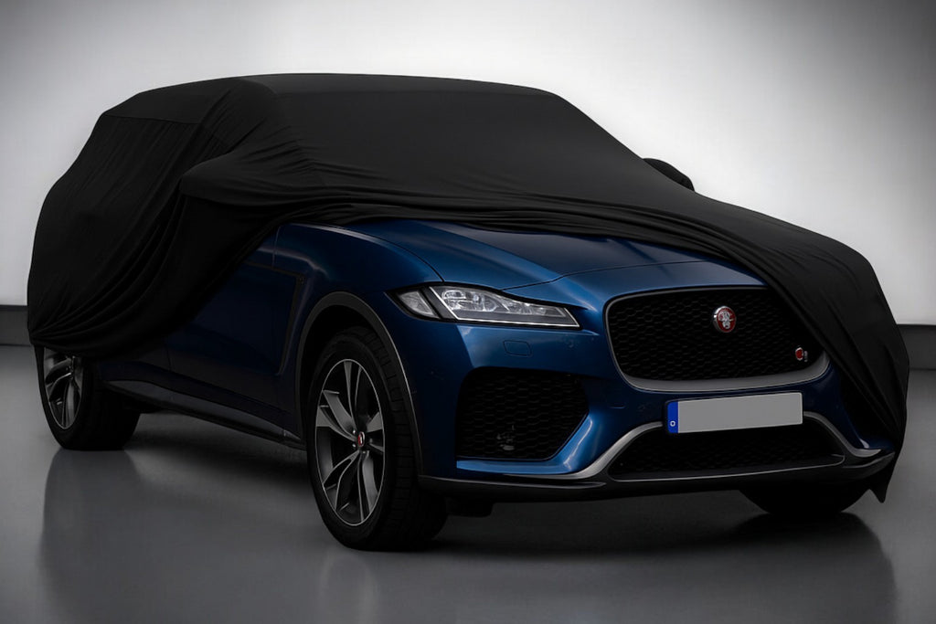 Ganzgarage Indoor Stretch Cover Carcover für Jaguar F-Pace SVR Schwarz