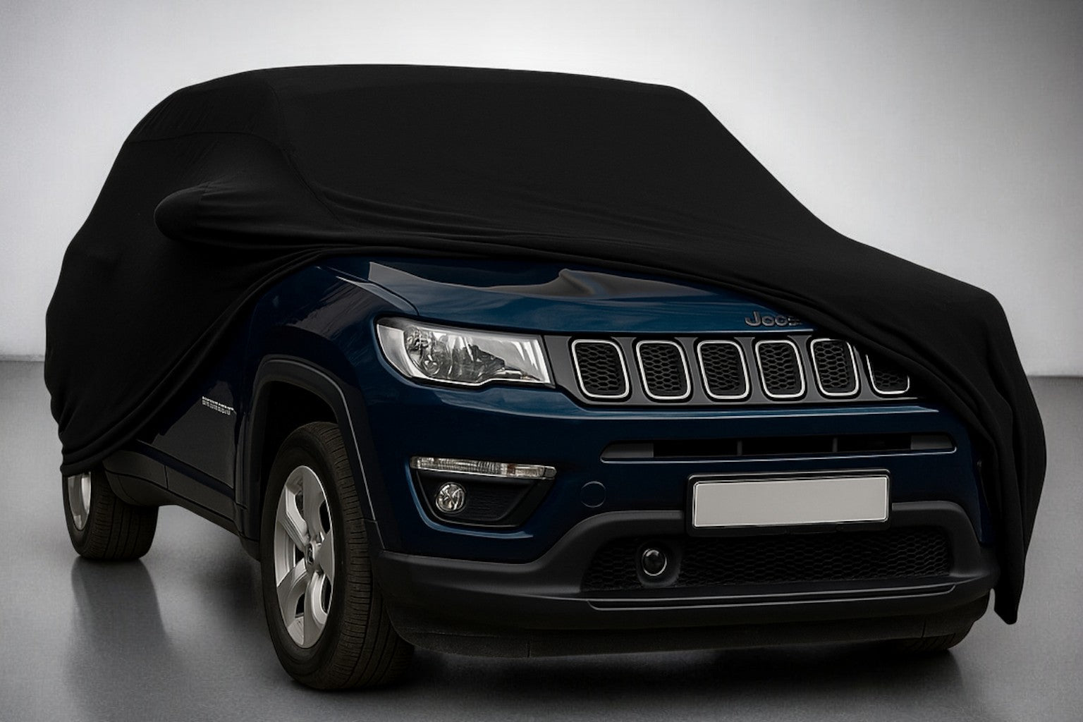 Ganzgarage Indoor Stretch Cover Carcover für Jeep Compass Schwarz