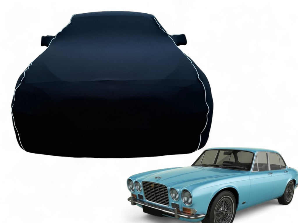 Ganzgarage Indoor Stretch Cover Carcover für Jaguar XJ6 Series 1 Schwarz