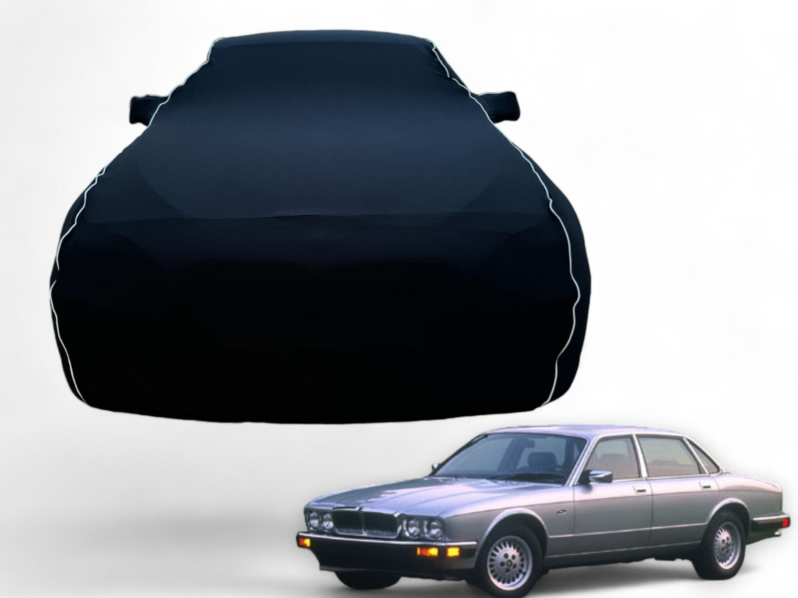 Ganzgarage Indoor Stretch Cover Carcover für Jaguar XJ XJ40 Schwarz.