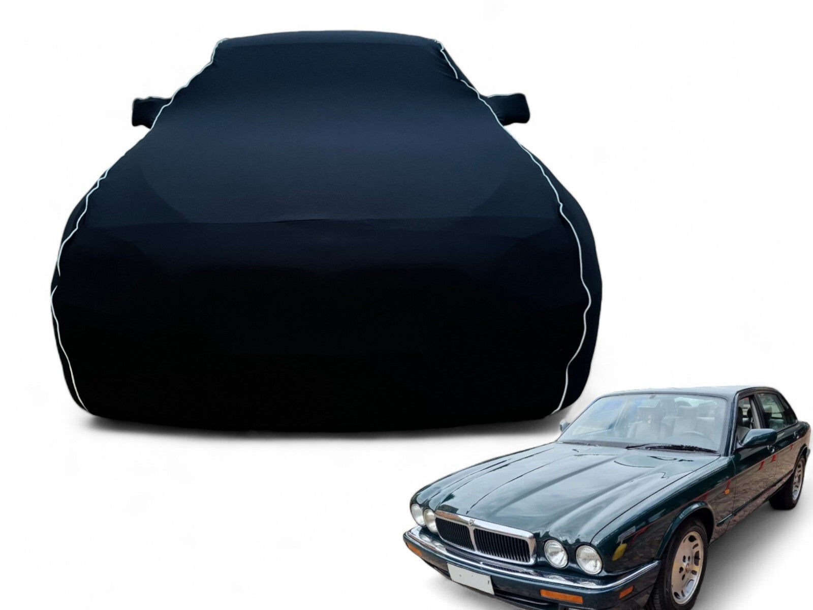 Ganzgarage Indoor Stretch Cover Carcover für Jaguar XJ X300 X330 Schwarz