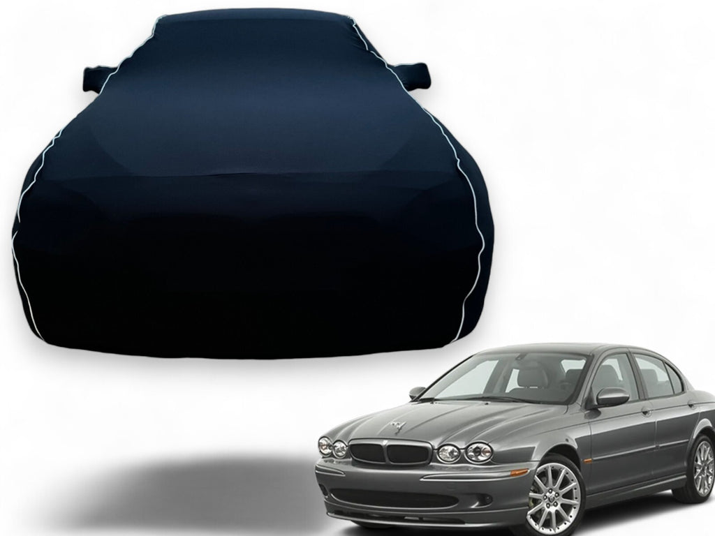 Ganzgarage Indoor Stretch Cover Carcover für Jaguar X Type Schwarz