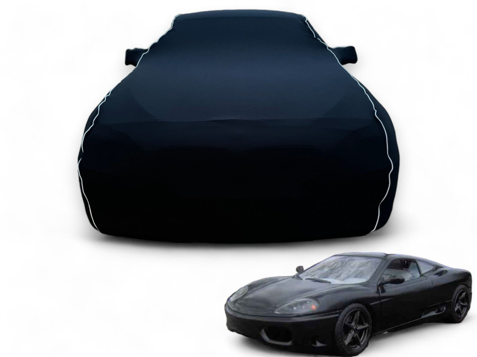 Ganzgarage Indoor Stretch Cover Carcover für Ferrari 360 Schwarz