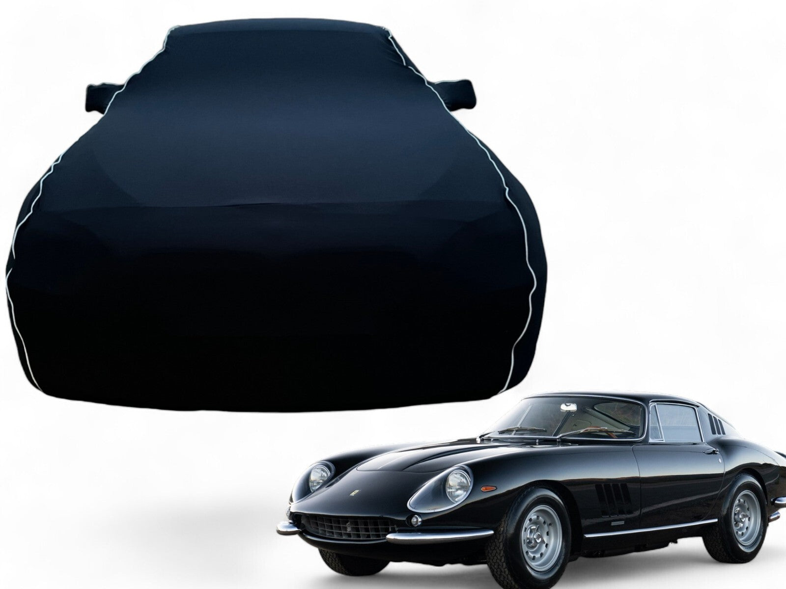 Ganzgarage Indoor Stretch Cover Carcover für Ferrari 275 GTB Schwarz