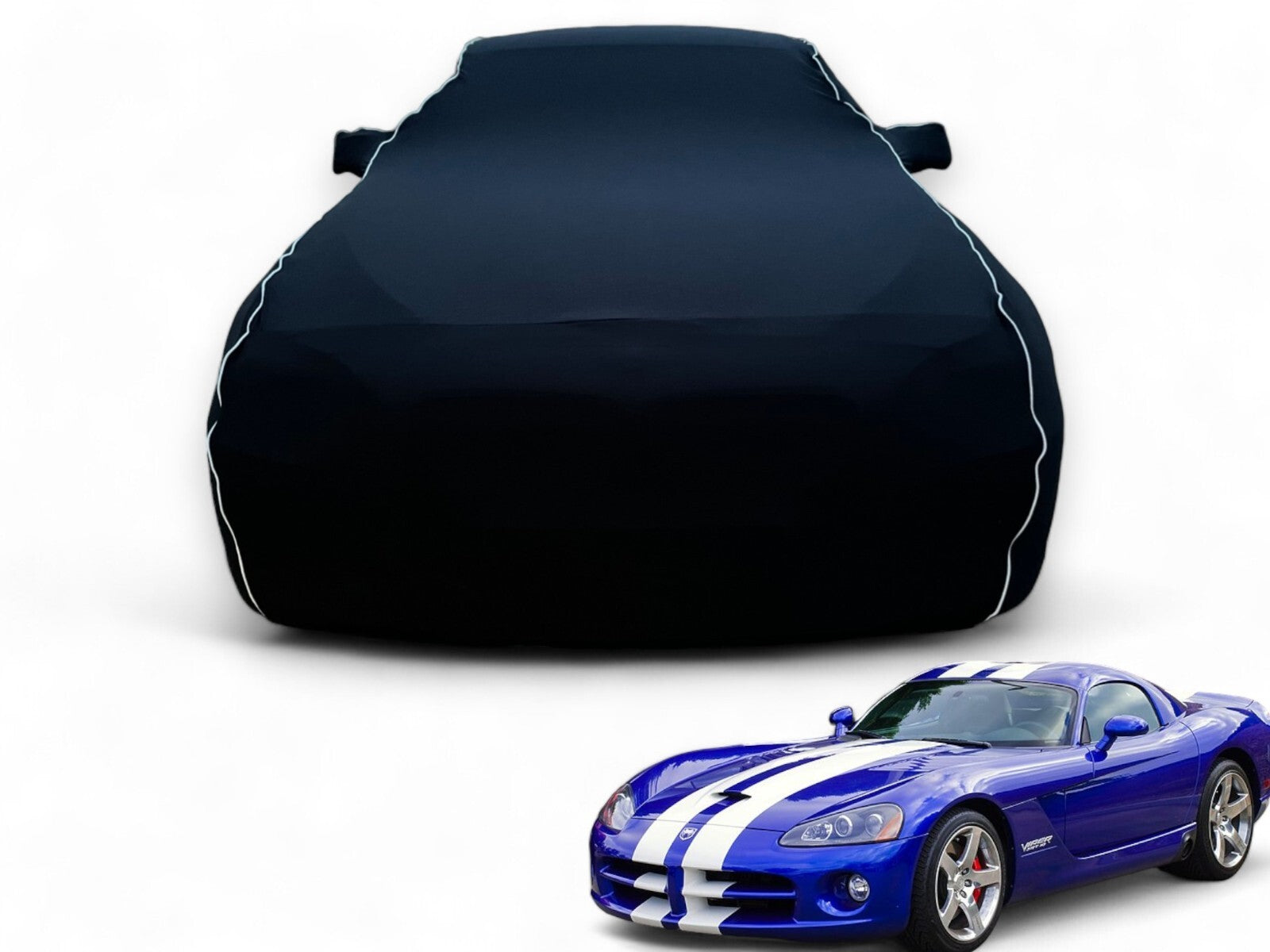 Ganzgarage Indoor Stretch Cover Carcover für Dodge Viper Schwarz.