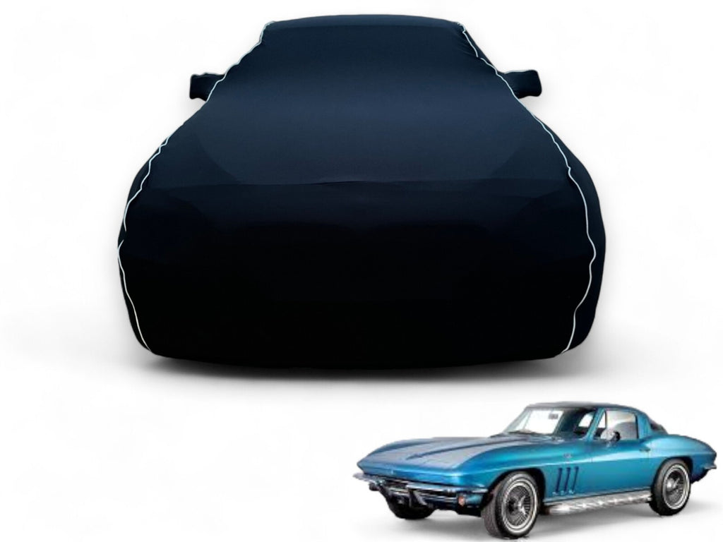Ganzgarage Indoor Stretch Cover Carcover für Corvette C2 Schwarz
