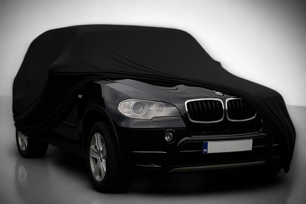 Ganzgarage Indoor Stretch Cover Carcover für BMW X5 Schwarz