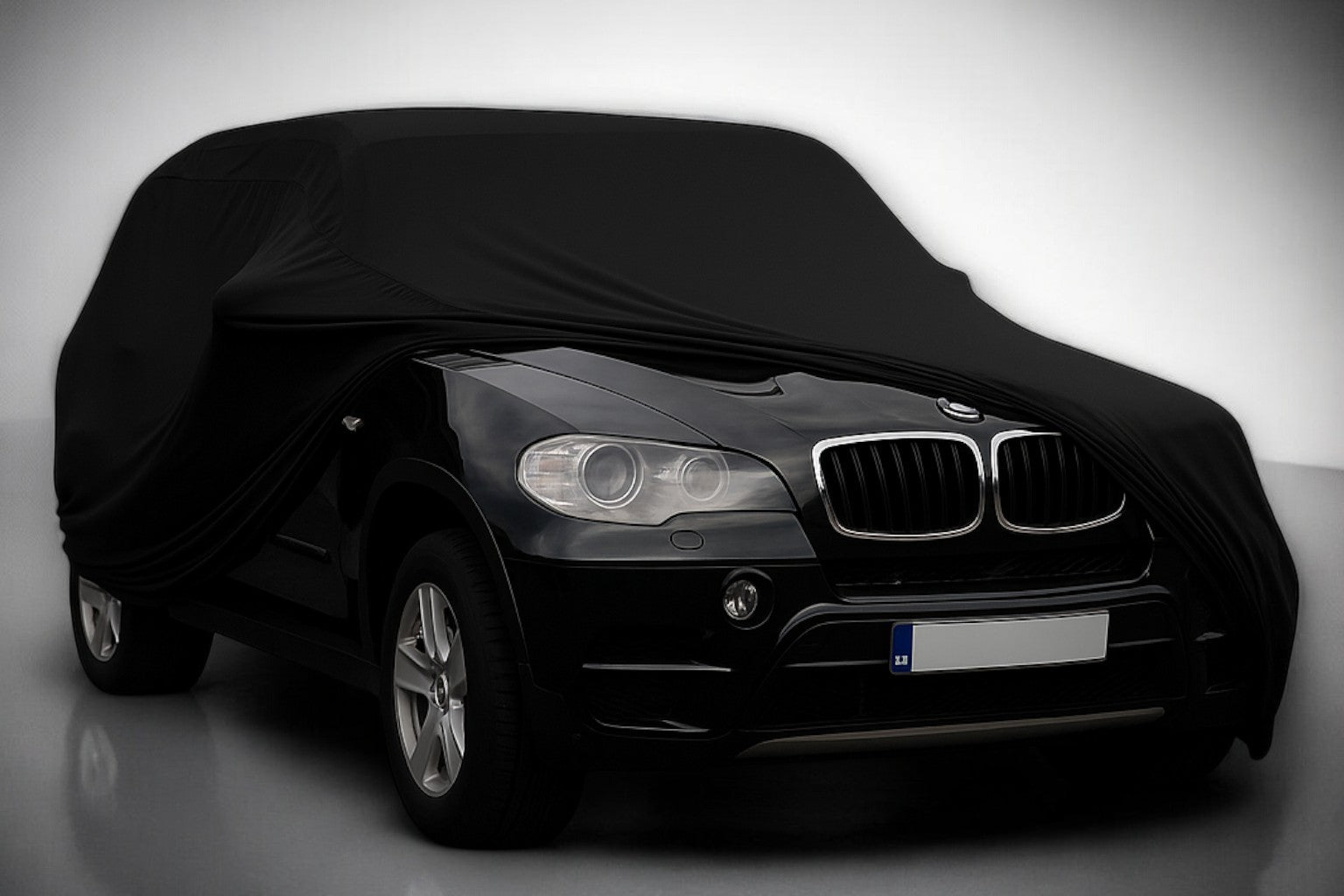 Ganzgarage Indoor Stretch Cover Carcover für BMW X5 Schwarz