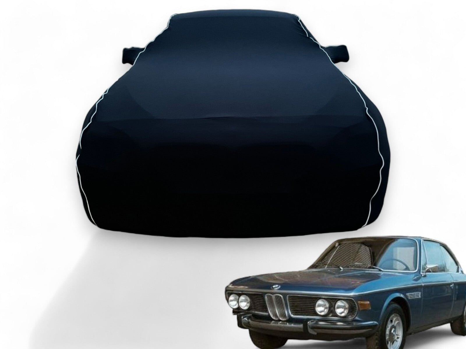 Ganzgarage Indoor Stretch Cover Carcover für Bmw E9 2800CS Schwarz.