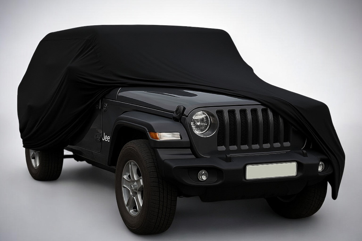 Ganzgarage Indoor Stretch Cover Carcover für Jeep Wrangler Schwarz
