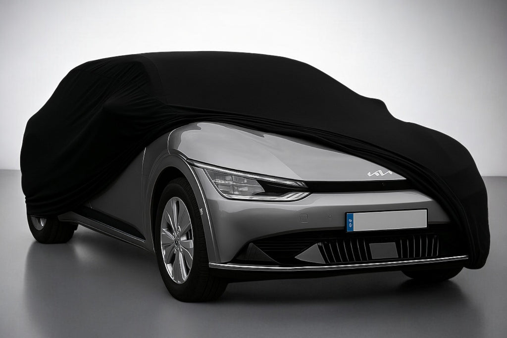 Ganzgarage Indoor Stretch Cover Carcover für Kia EV6 Schwarz