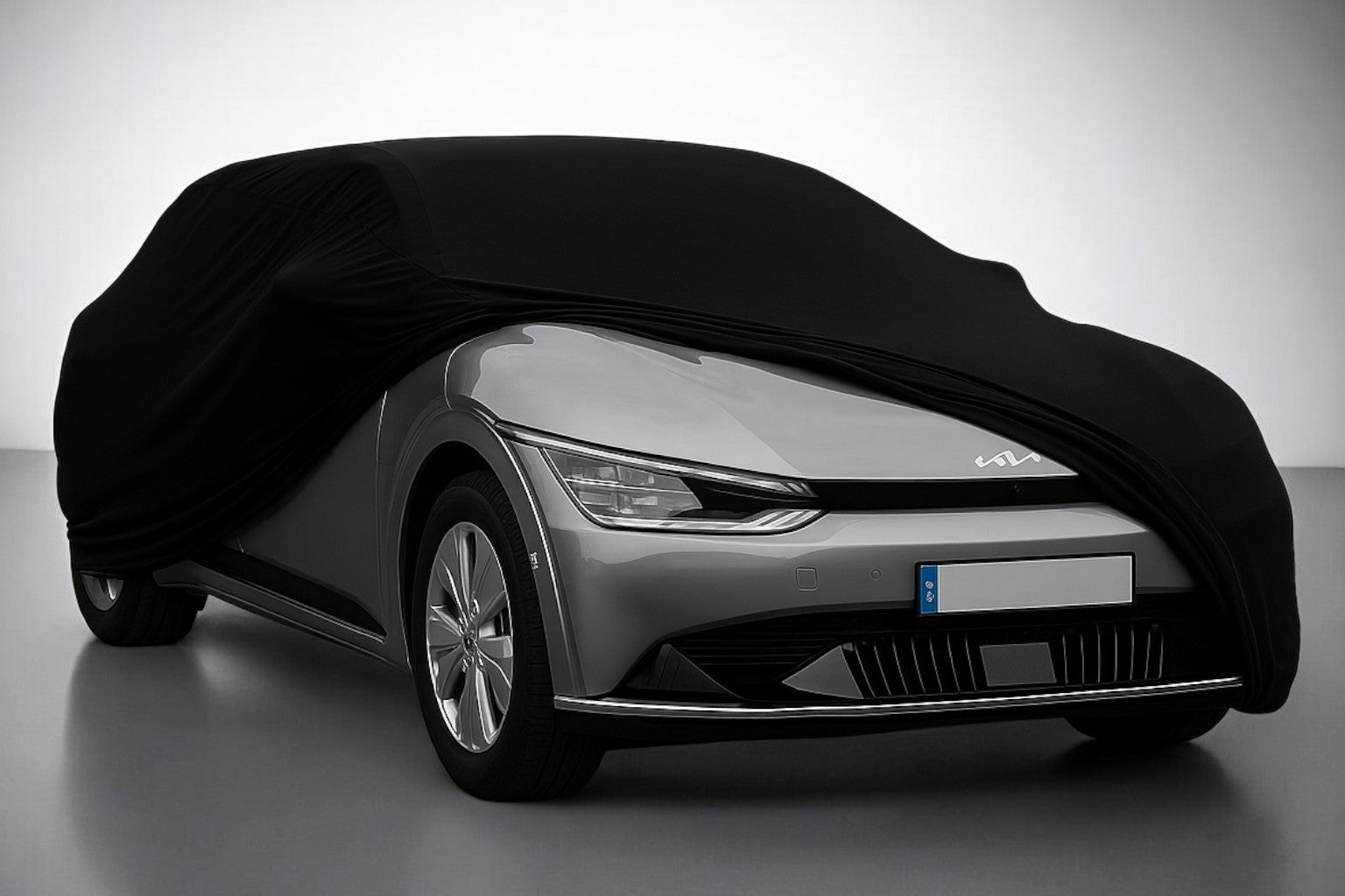 Ganzgarage Indoor Stretch Cover Carcover für Kia EV6 Schwarz