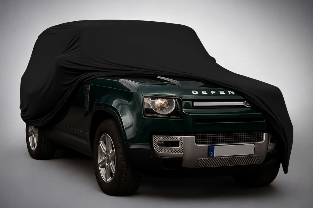 Ganzgarage Indoor Stretch Cover Carcover für Land Rover Defender Schwarz