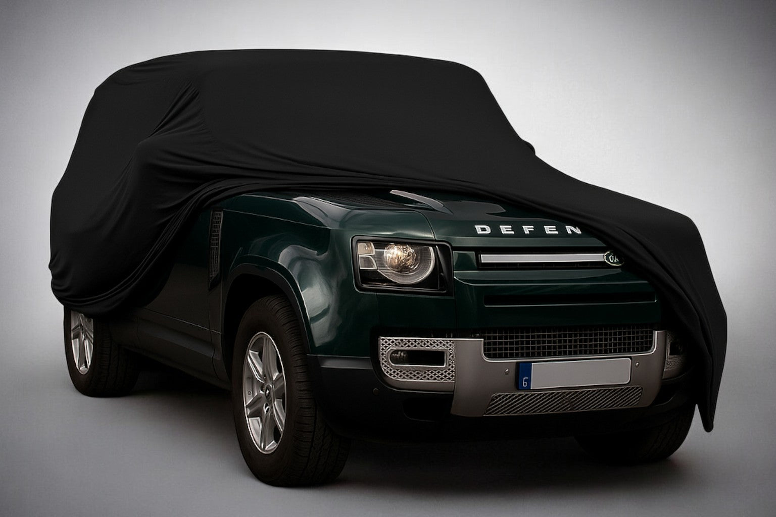 Ganzgarage Indoor Stretch Cover Carcover für Land Rover Defender Schwarz