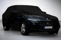 Ganzgarage Indoor Stretch Cover Carcover für Maserati Grecale Schwarz
