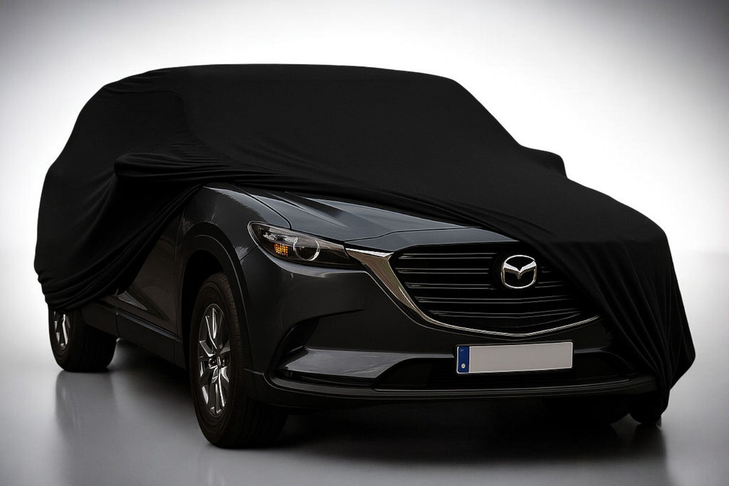 Ganzgarage Indoor Stretch Cover Carcover für Mazda CX-5 Schwarz