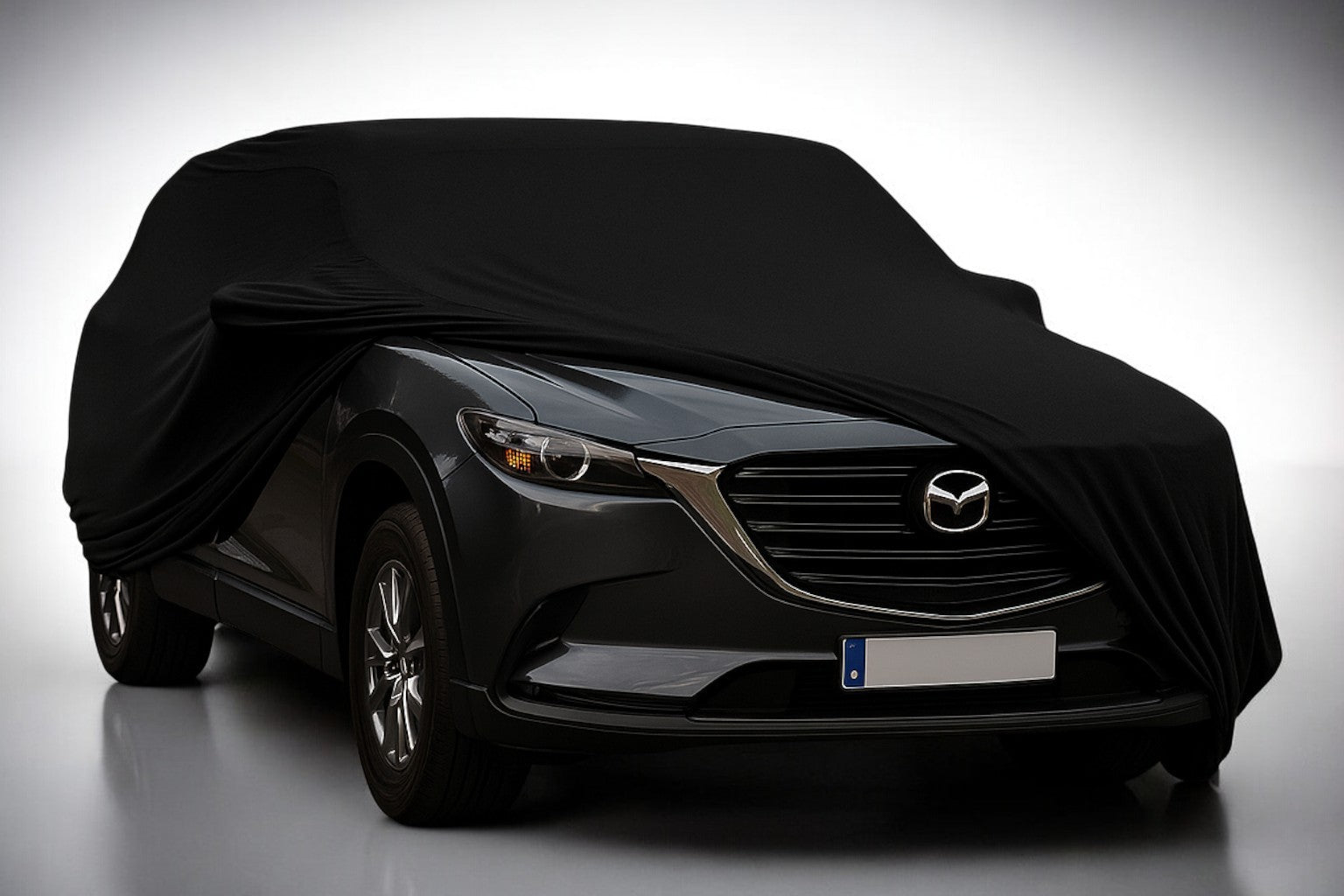 Ganzgarage Indoor Stretch Cover Carcover für Mazda CX-5 Schwarz