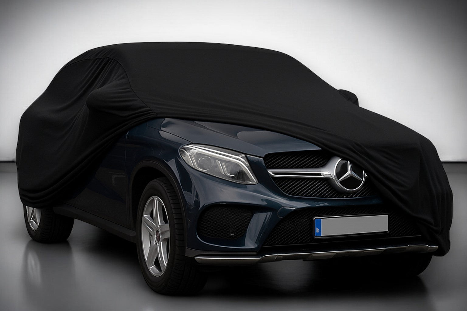 Ganzgarage Indoor Stretch Cover Carcover für Mercedes-Benz GLE Schwarz