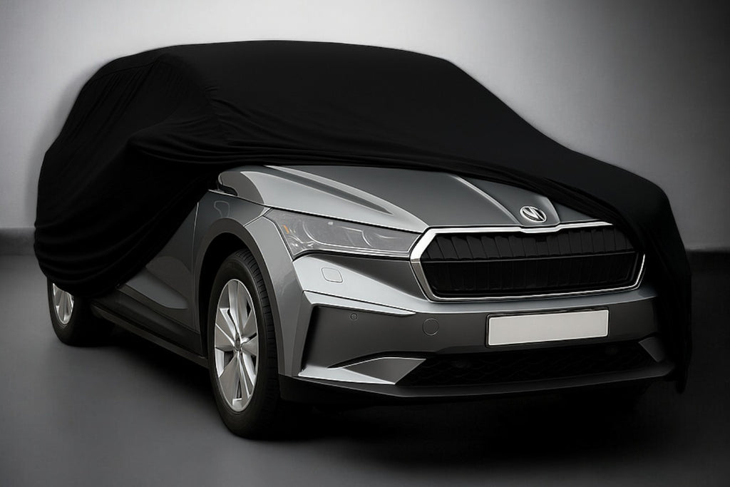 Ganzgarage Indoor Stretch Cover Carcover für Skoda Enyaq Schwarz