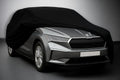 Ganzgarage Indoor Stretch Cover Carcover für Skoda Enyaq Schwarz