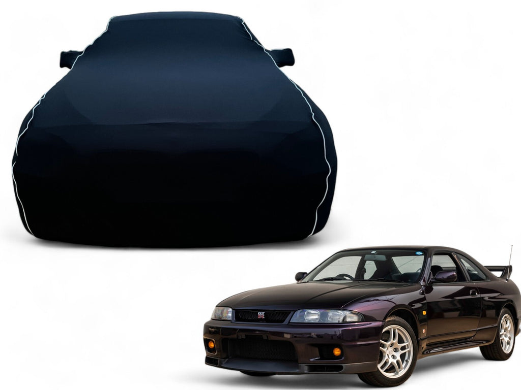 Ganzgarage Indoor Stretch Cover Carcover für Nissan Skyline R32 R33 Schwarz.