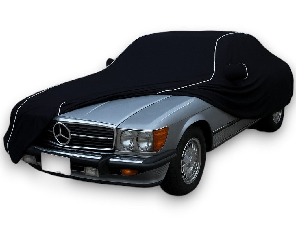 Ganzgarage Indoor Stretch Cover Carcover für Mercedes Benz SLC 107 Schwarz