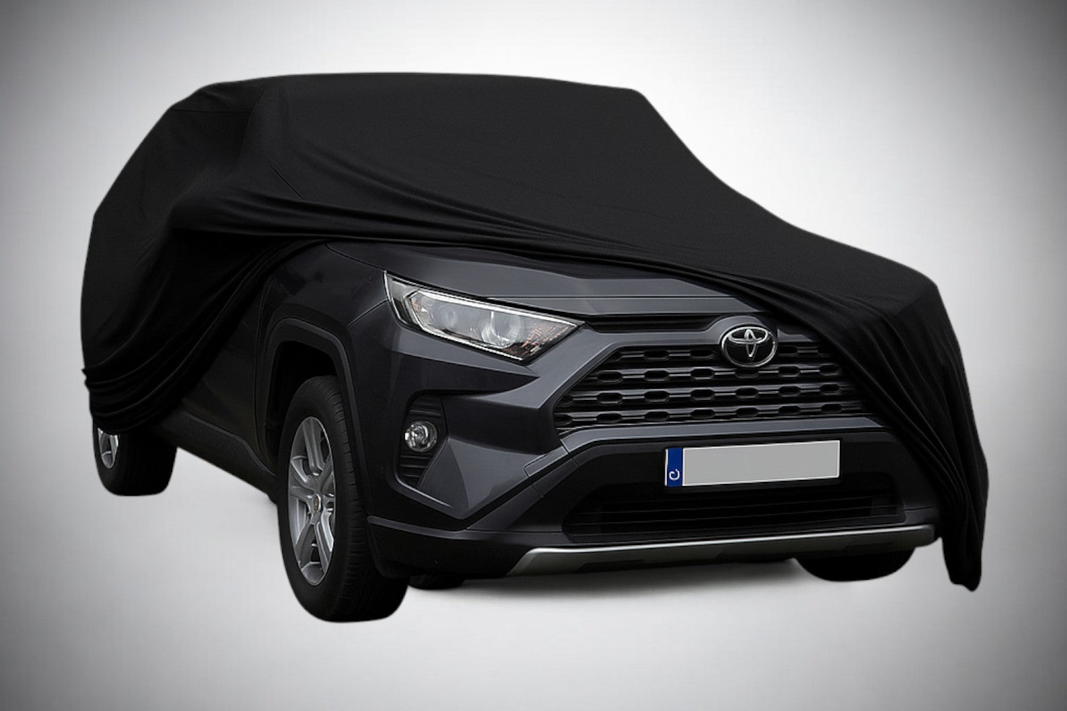 Ganzgarage Indoor Stretch Cover Carcover für Toyota RAV4 Schwarz