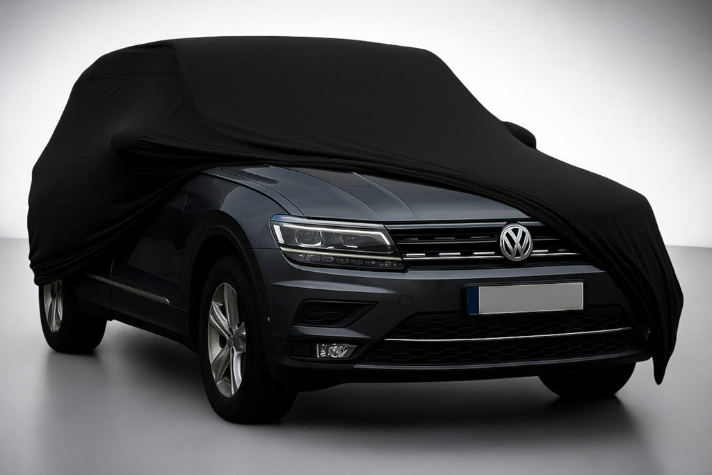 Ganzgarage Indoor Stretch Cover Carcover für VW Tiguan Schwarz