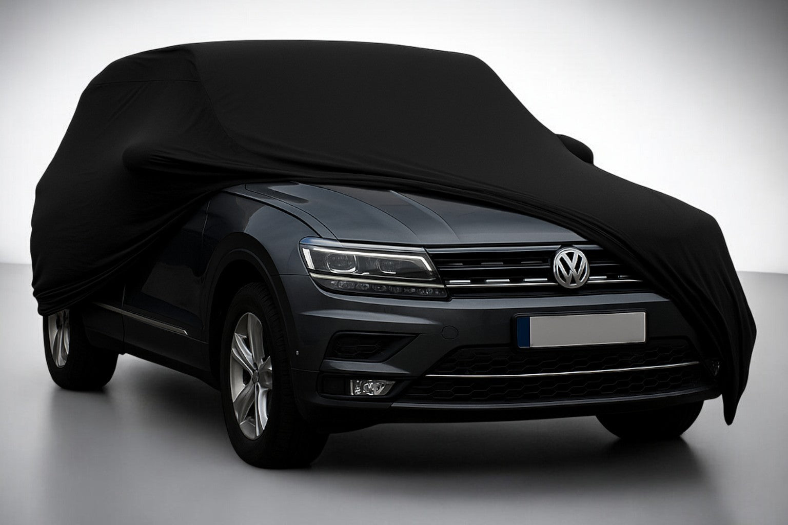 Ganzgarage Indoor Stretch Cover Carcover für VW Tiguan Schwarz