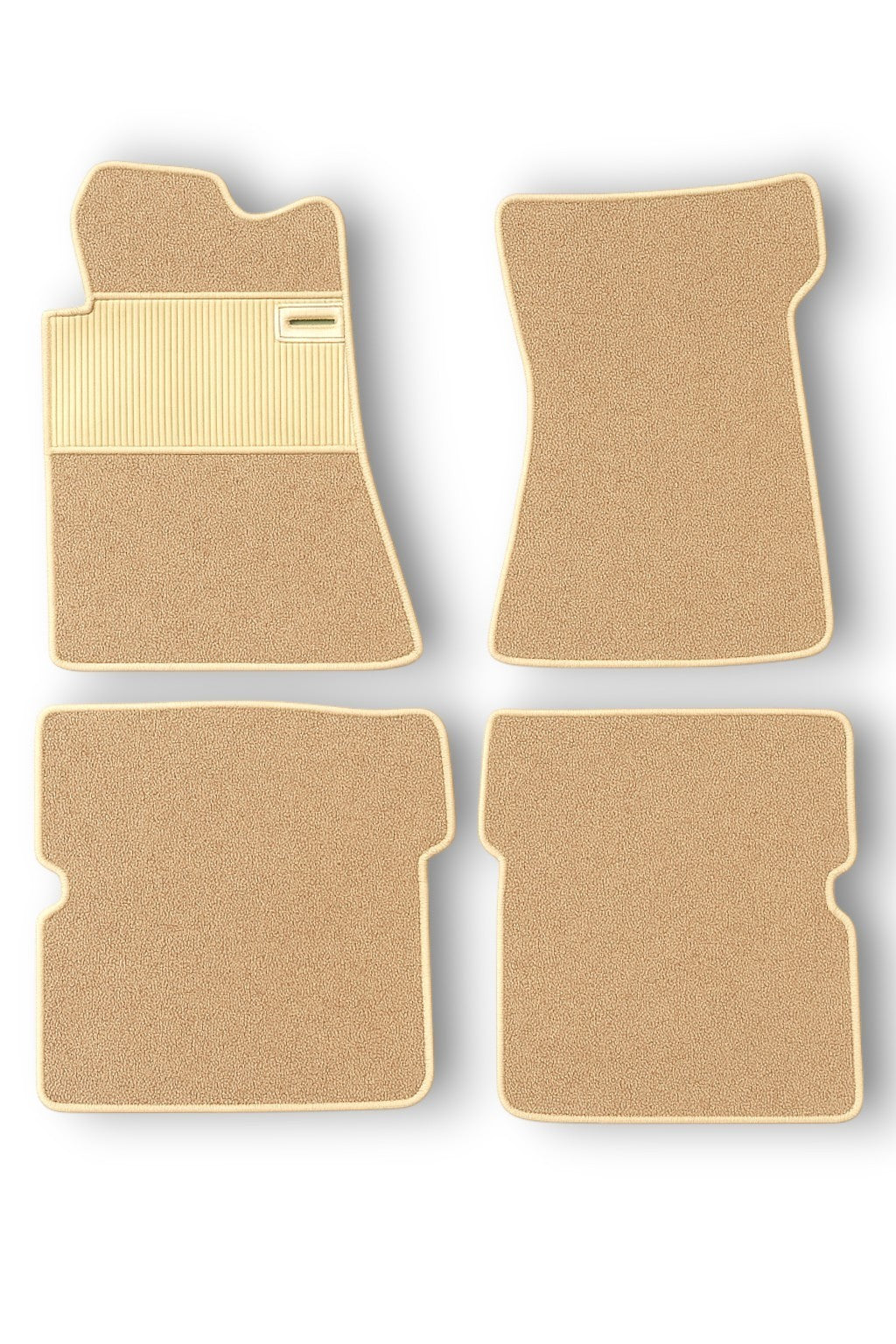 Schlinge Fußmatten Teppich für Mercedes Benz SL107 R107/W107 4 teilig Beige