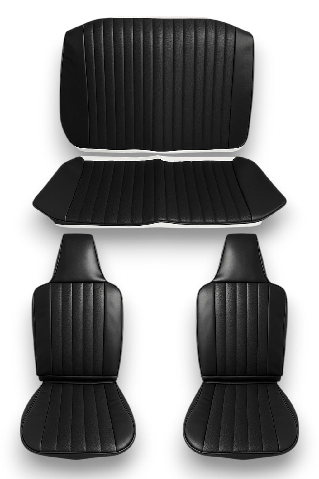 Sitzbezüge Bezüge für VW Käfer Cabrio 1302 LS Bj 1972 schwarz