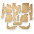 Teppichsatz Teppich für Mercedes W123 Limousine Gummi Absatzschoner Beige.