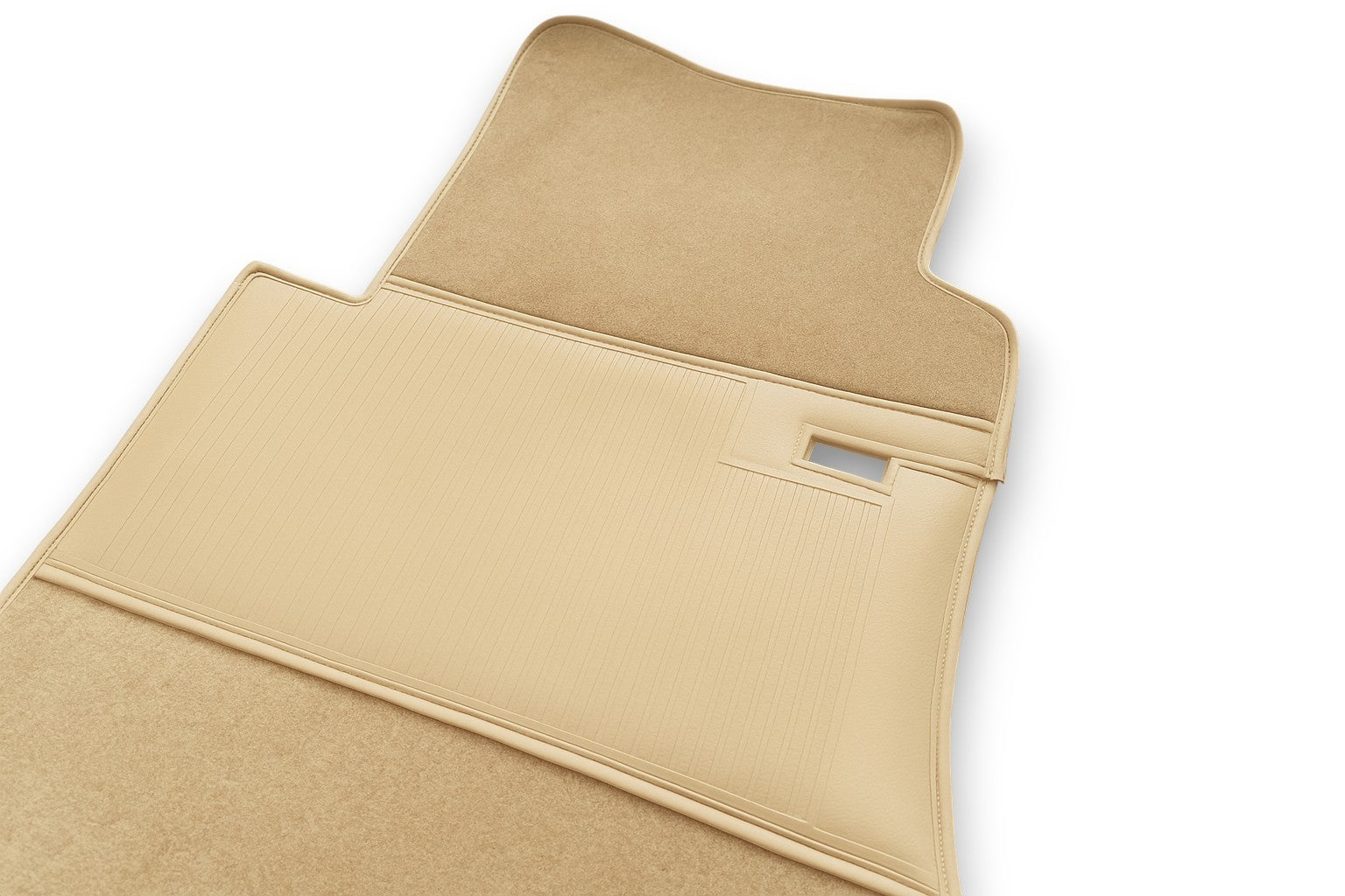 Teppichsatz Teppich für Mercedes W123 Limousine Gummi Absatzschoner Beige.