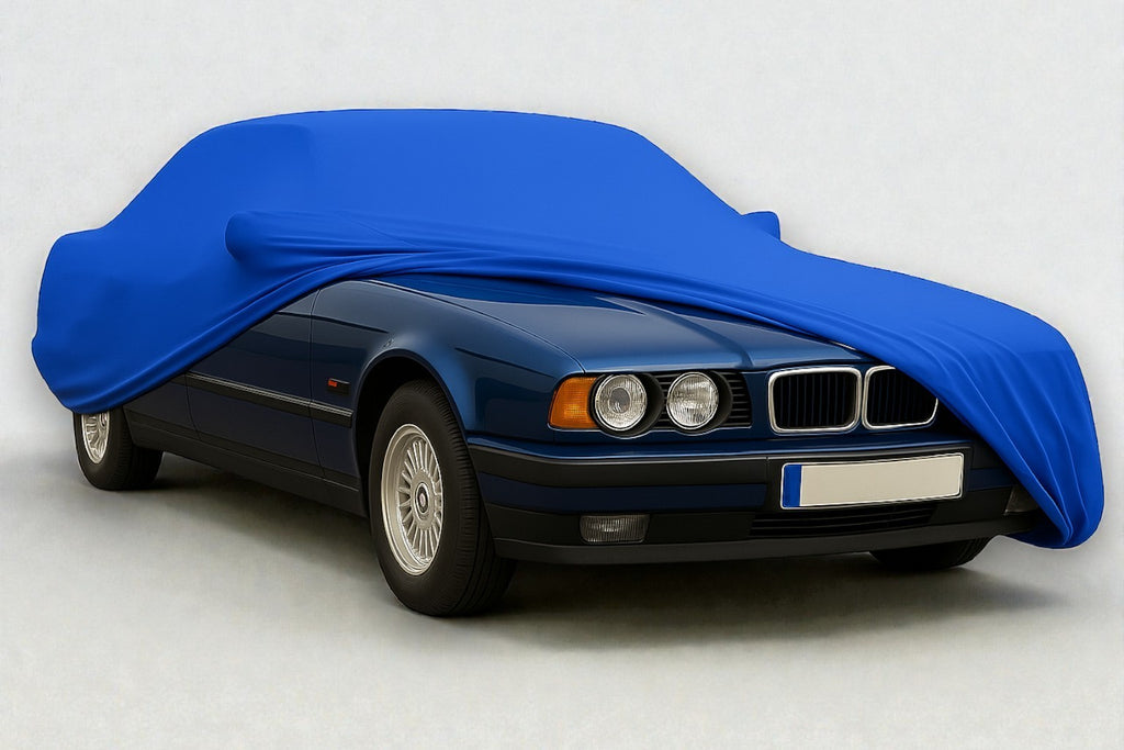 Ganzgarage Indoor Stretch Cover Carcover für Bmw 7er E32 Blau