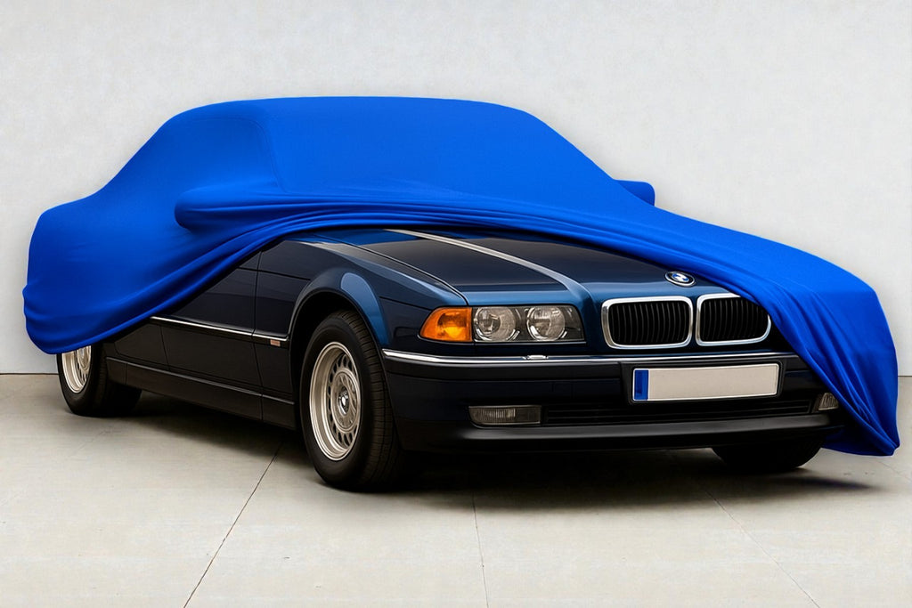 Ganzgarage Indoor Stretch Cover Carcover für Bmw 7er E38 Blau