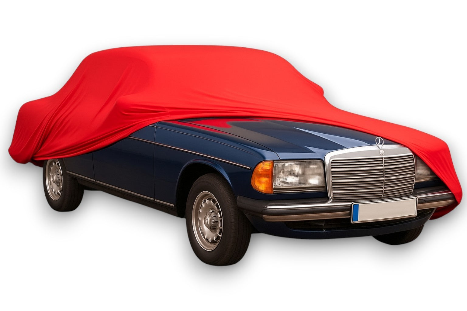 Ganzgarage Indoor Stretch Cover Carcover für Mercedes W123 Limousine/Coupe Rot