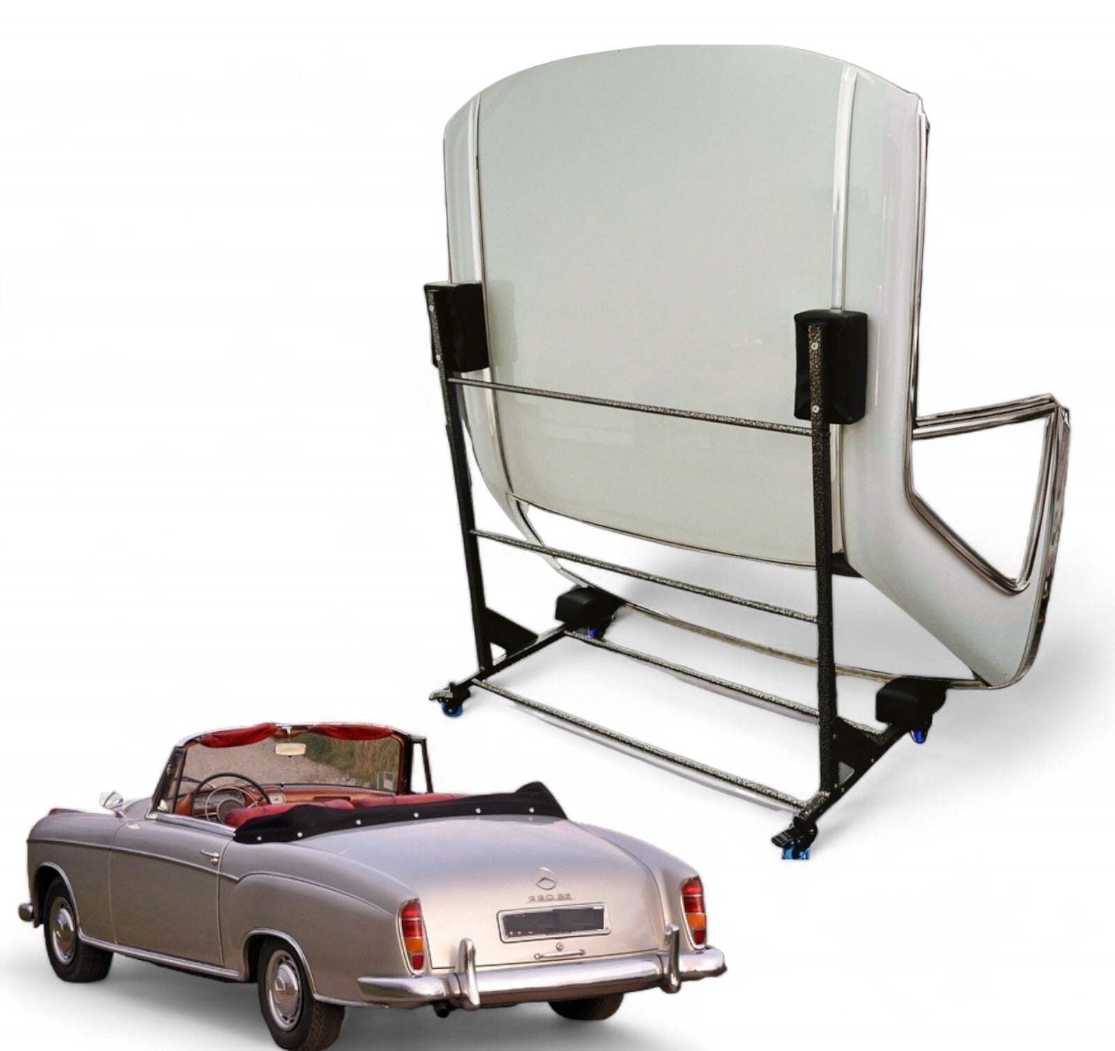 Hochwertiger Hardtopständer Dachständer Hardtopwagen für Mercedes Ponton W128