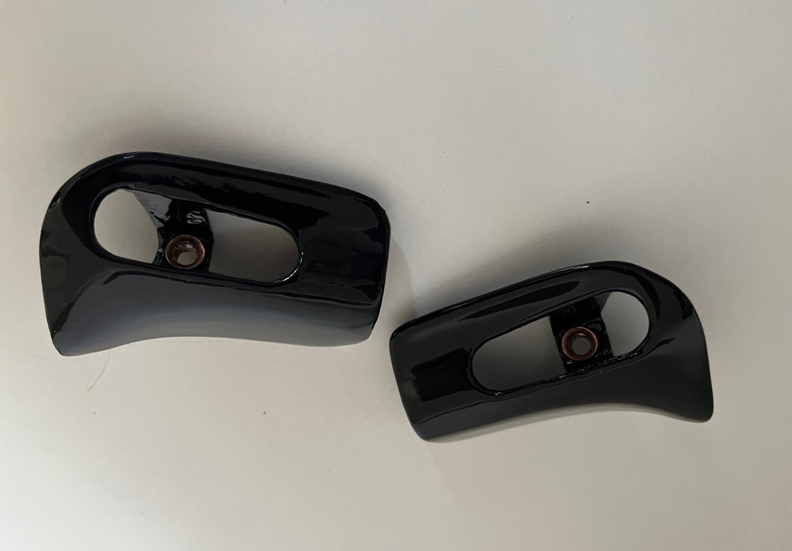 Kappen Abdeckungen Sonnenblende Paar  für Mercedes SL R129 A124 Metall Schwarz