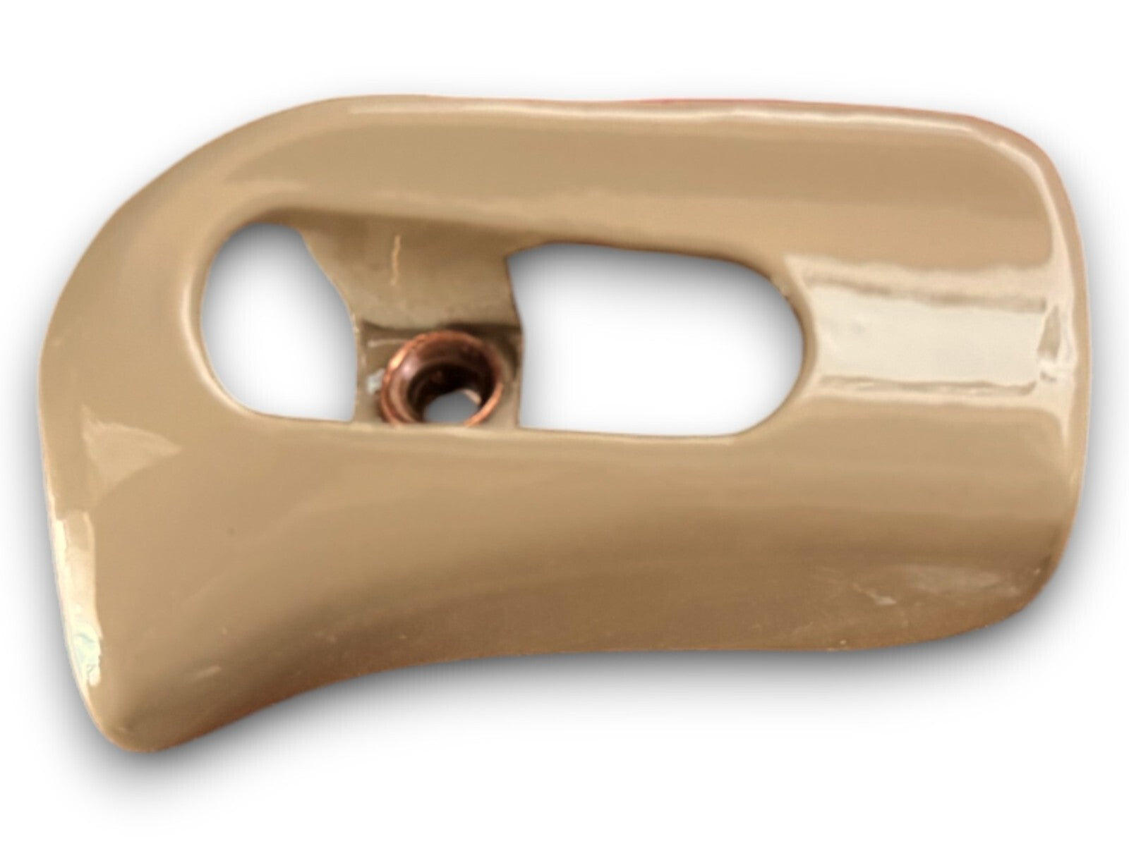 Kappen Abdeckungen Sonnenblende Paar  für Mercedes SL R129 A124 Metall Beige