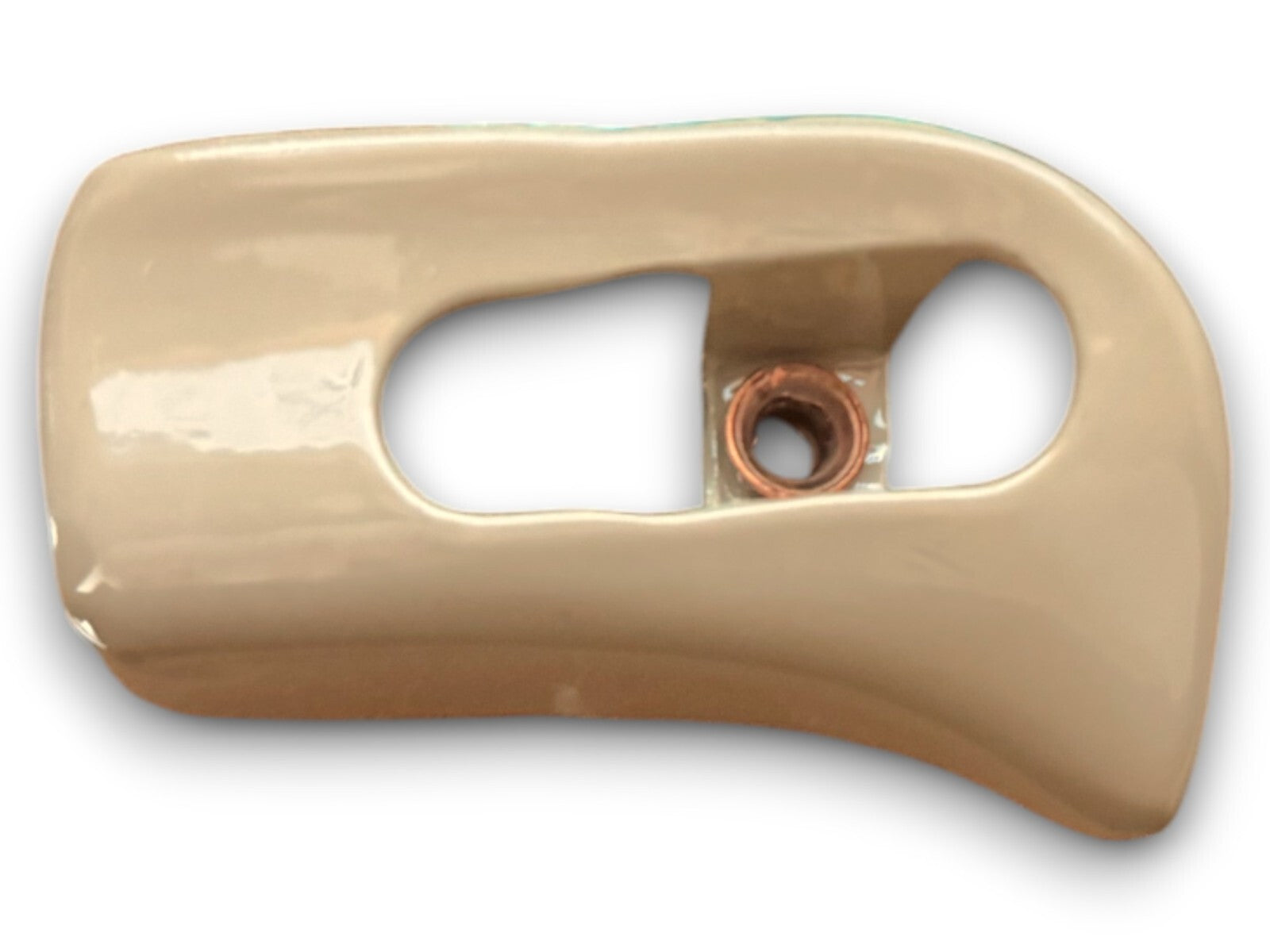 Kappen Abdeckungen Sonnenblende Paar  für Mercedes SL R129 A124 Metall Beige